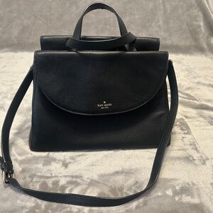 Kate Spade New York Clark Street Jasper black pebbled leather Satchel